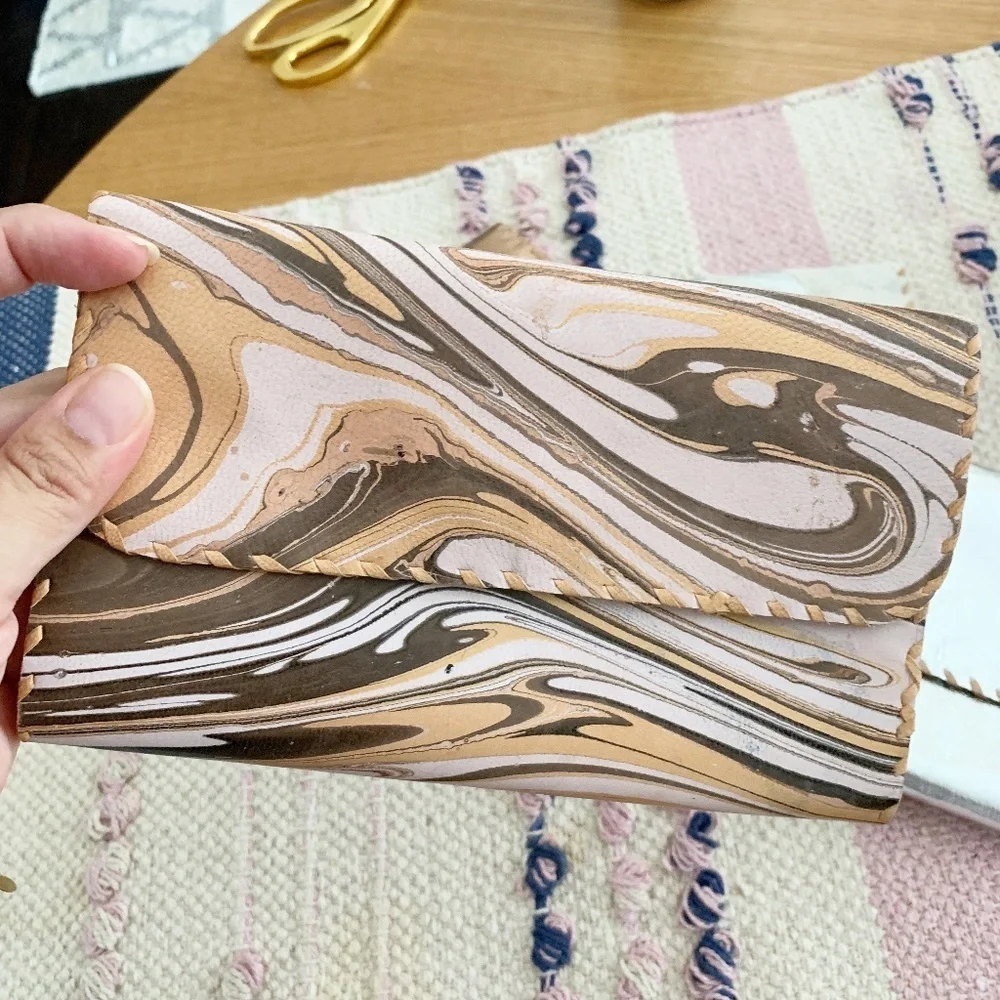 NEW Metallic Leather Cowhide Continental Wallet - Picture 7 of 7